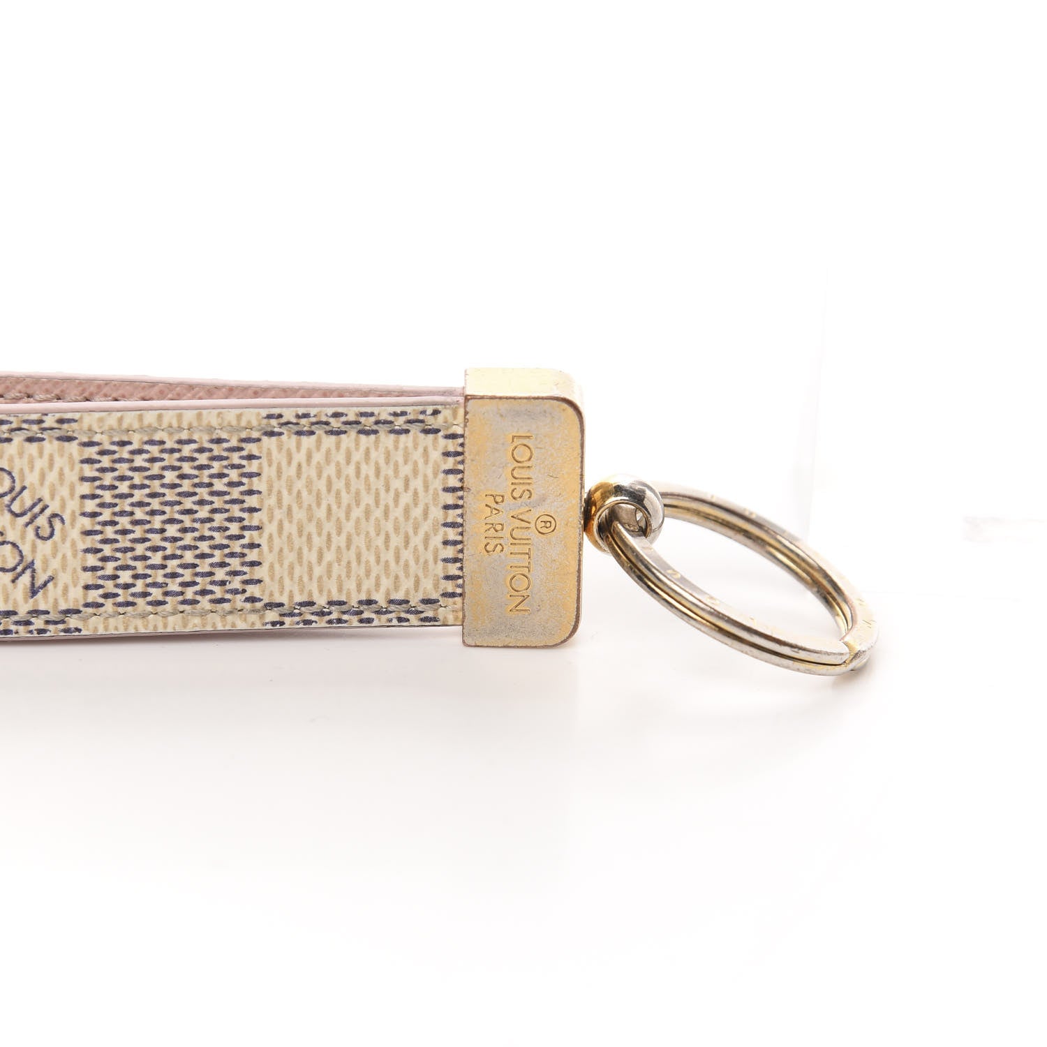Louis Vuitton Damier Azur Dragonne Key Holder Rose Ballerine 3 of 3