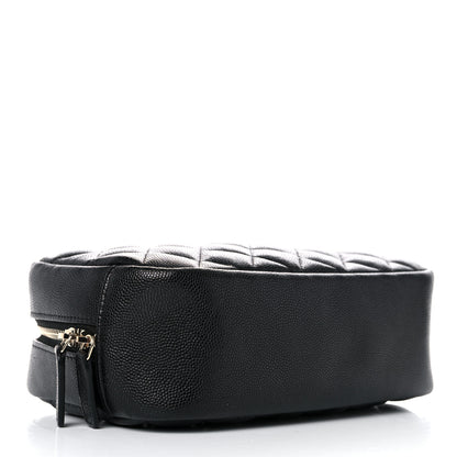 Chanel Caviar Quilted Curvy Pouch Cosmetic Case Black 4 of 10