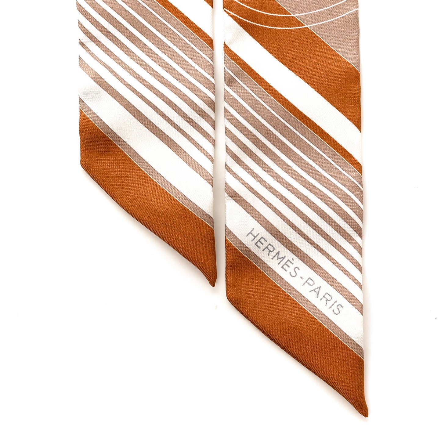 Silk Ex-Libris Twilly Beige White Caramel