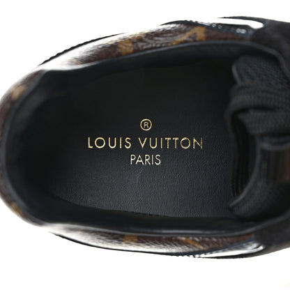 Louis Vuitton Suede Monogram Run Away Sneakers 37 Black 7 of 9