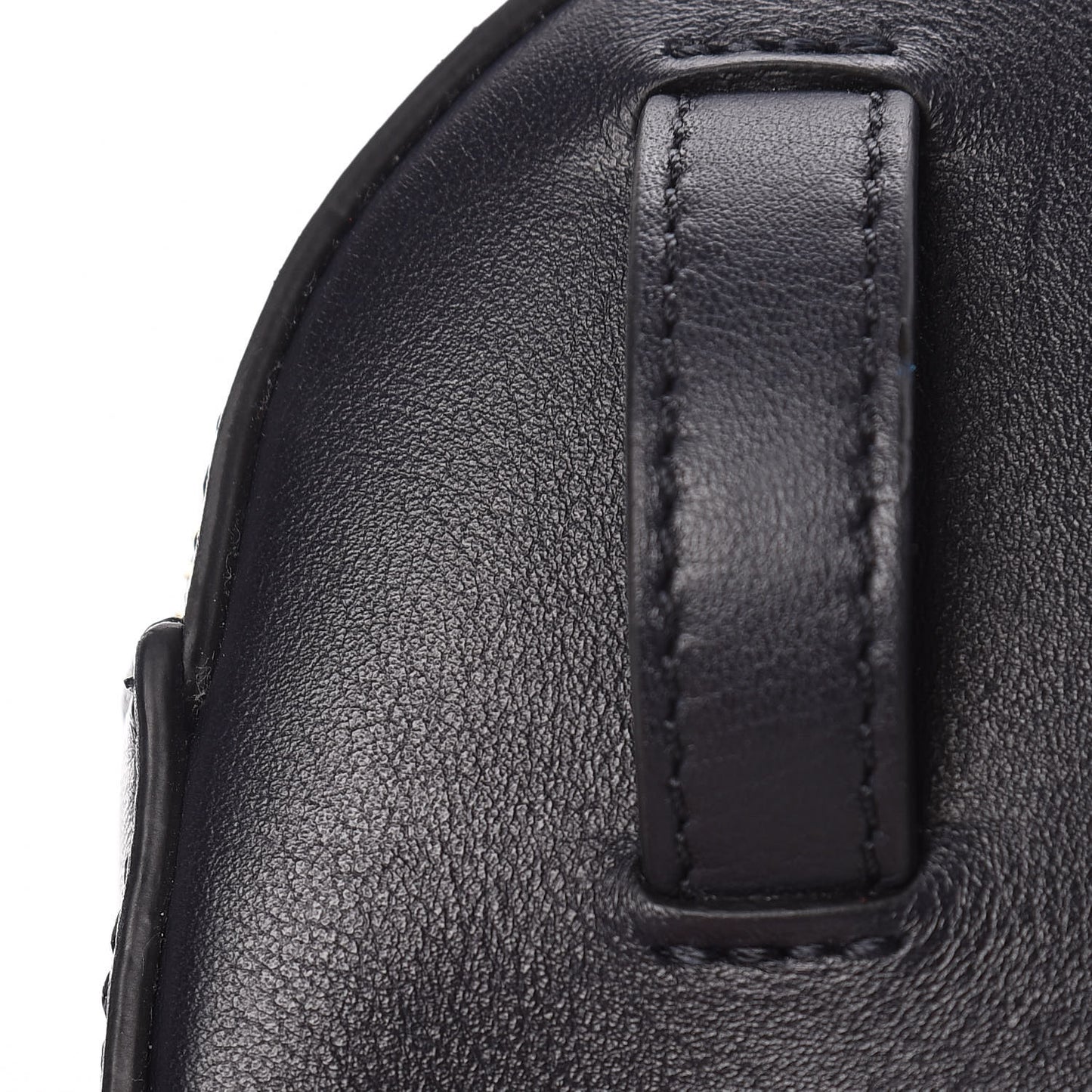 Smooth Calfskin Little Horses Embroidered Signature Belt Bag Full Blue
