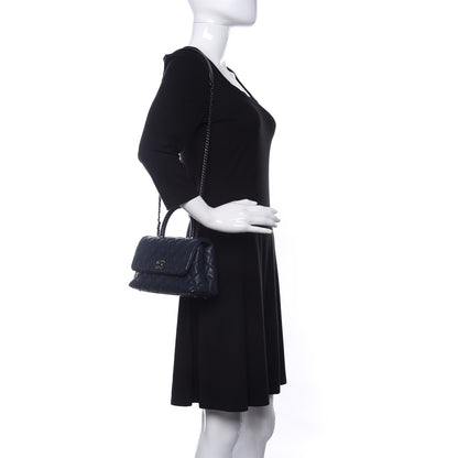 Chanel Caviar Quilted Mini Coco Handle Flap Navy Blue 2 of 9