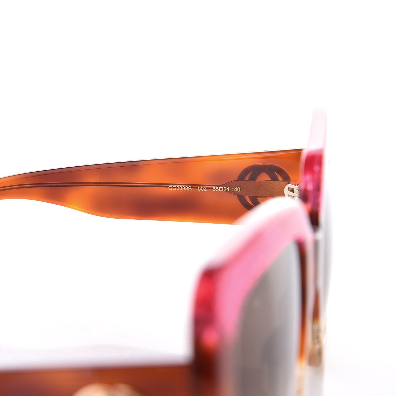 Gucci Square Frame GG0083S Sunglasses Glitter Pink Multi 6 of 8