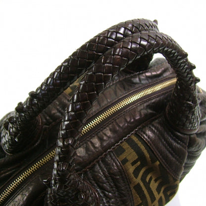 Fendi Zucca Nappa Nuvolata Vitello Tortuga Spy Bowler Tobacco Moro 5 of 10
