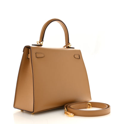Hermes Madame Calfskin Verso Kelly Sellier 25 Biscuit White 3 of 10