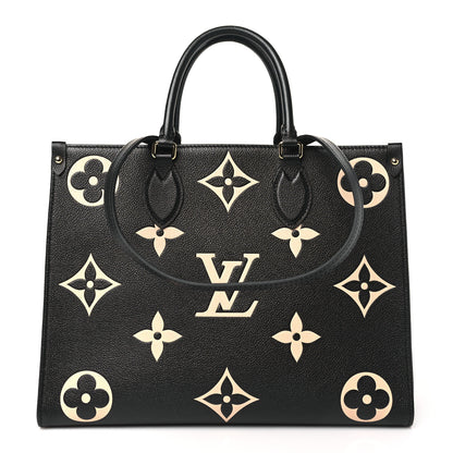 Louis Vuitton Empreinte Monogram Giant Onthego MM Black Beige 1 of 9