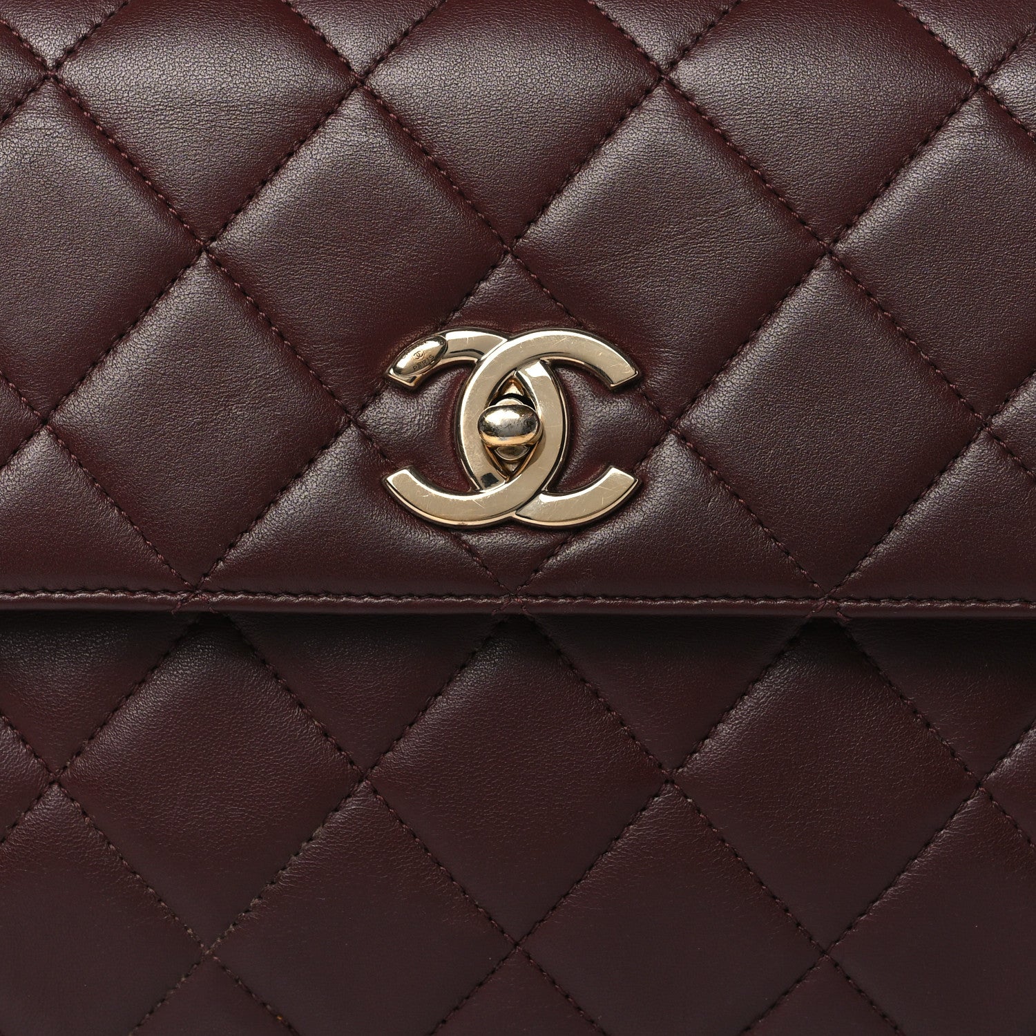 Chanel Lambskin Quilted Small Trendy CC Flap Dual Handle Bag Burgundy 8 of 12