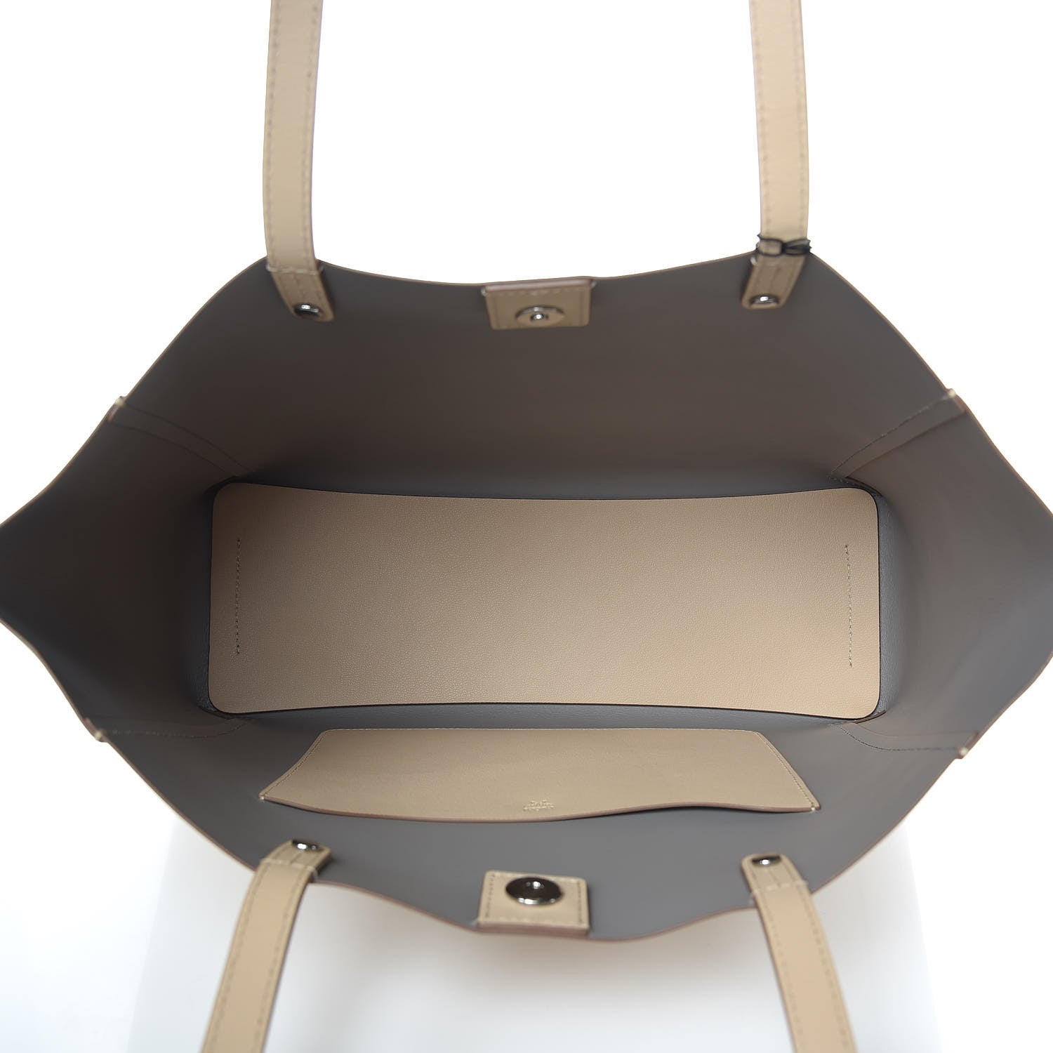 MCM Calfskin Medium Shopper Tote Latte Beige 5 of 9