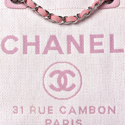 Chanel Canvas Medium Deauville Tote Pink 10 of 11