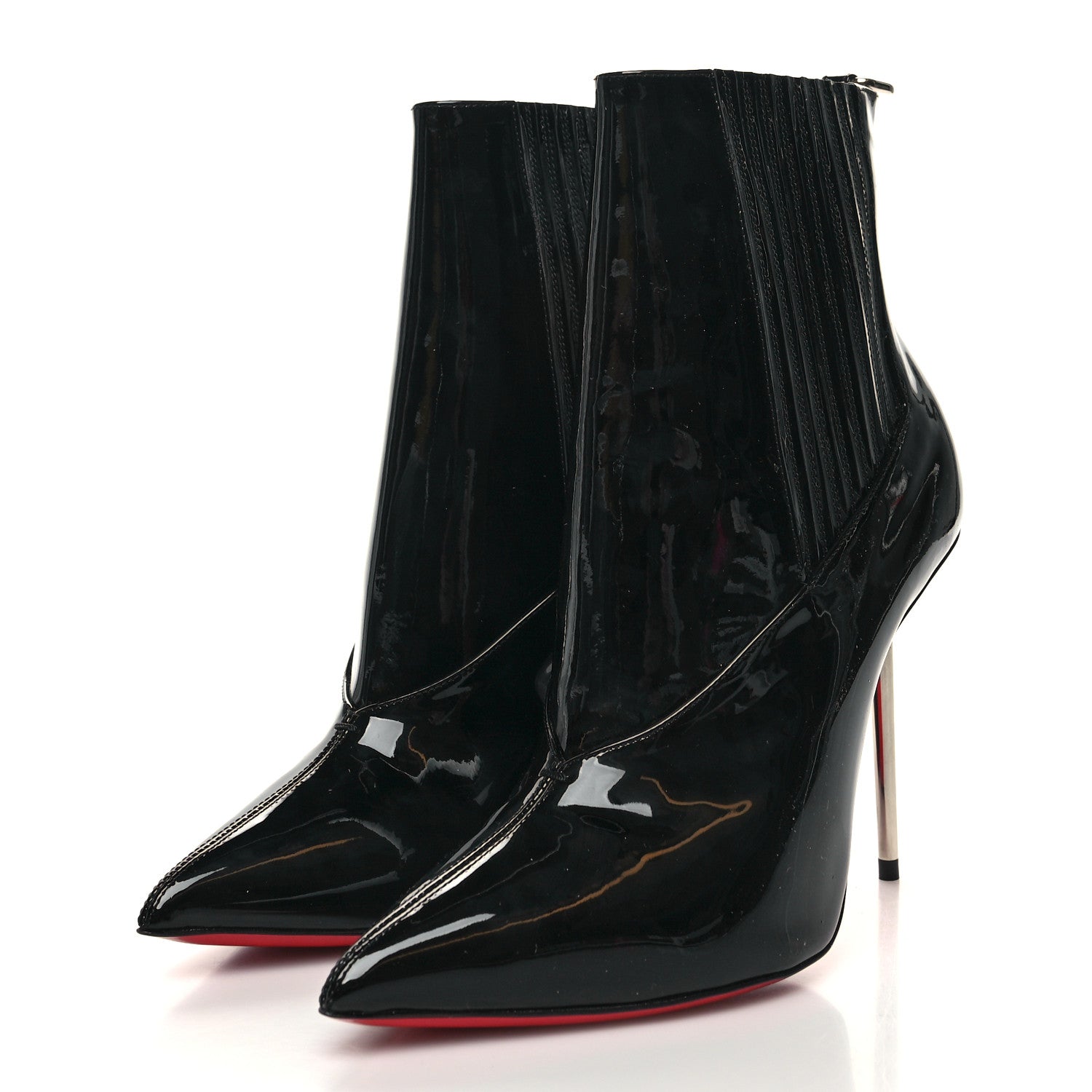 Christian Louboutin Patent Epic 100 Ankle Boots 38 Black 3 of 7