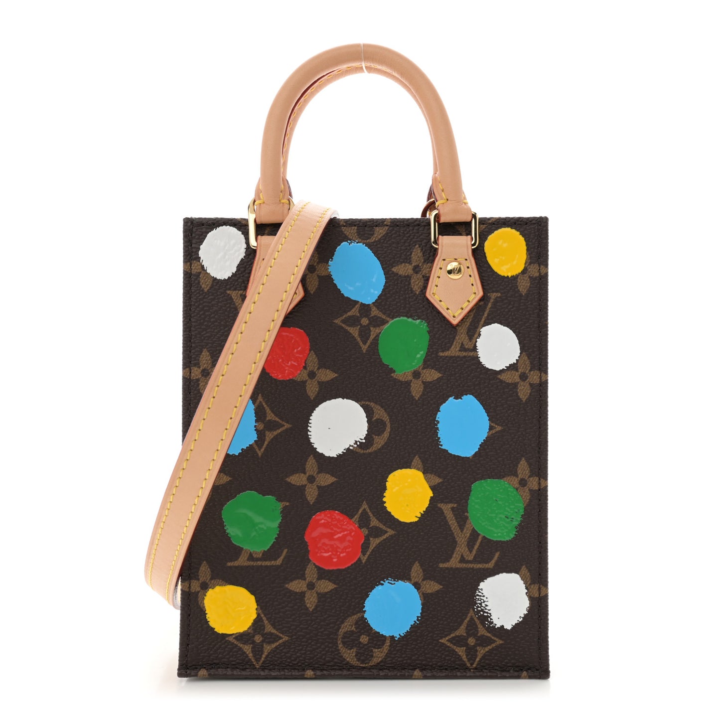 LV X YK Monogram Dots Petit Sac Plat Multicolor
