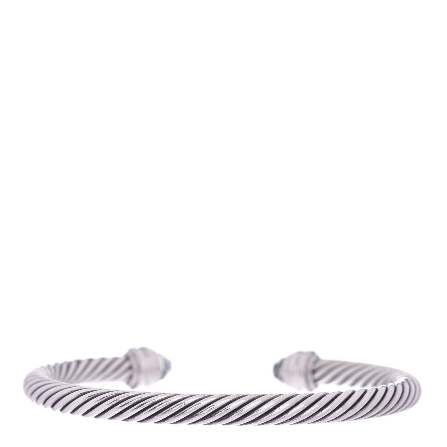 Sterling Silver Diamond Prasiolite 5mm Cable Classics Bracelet