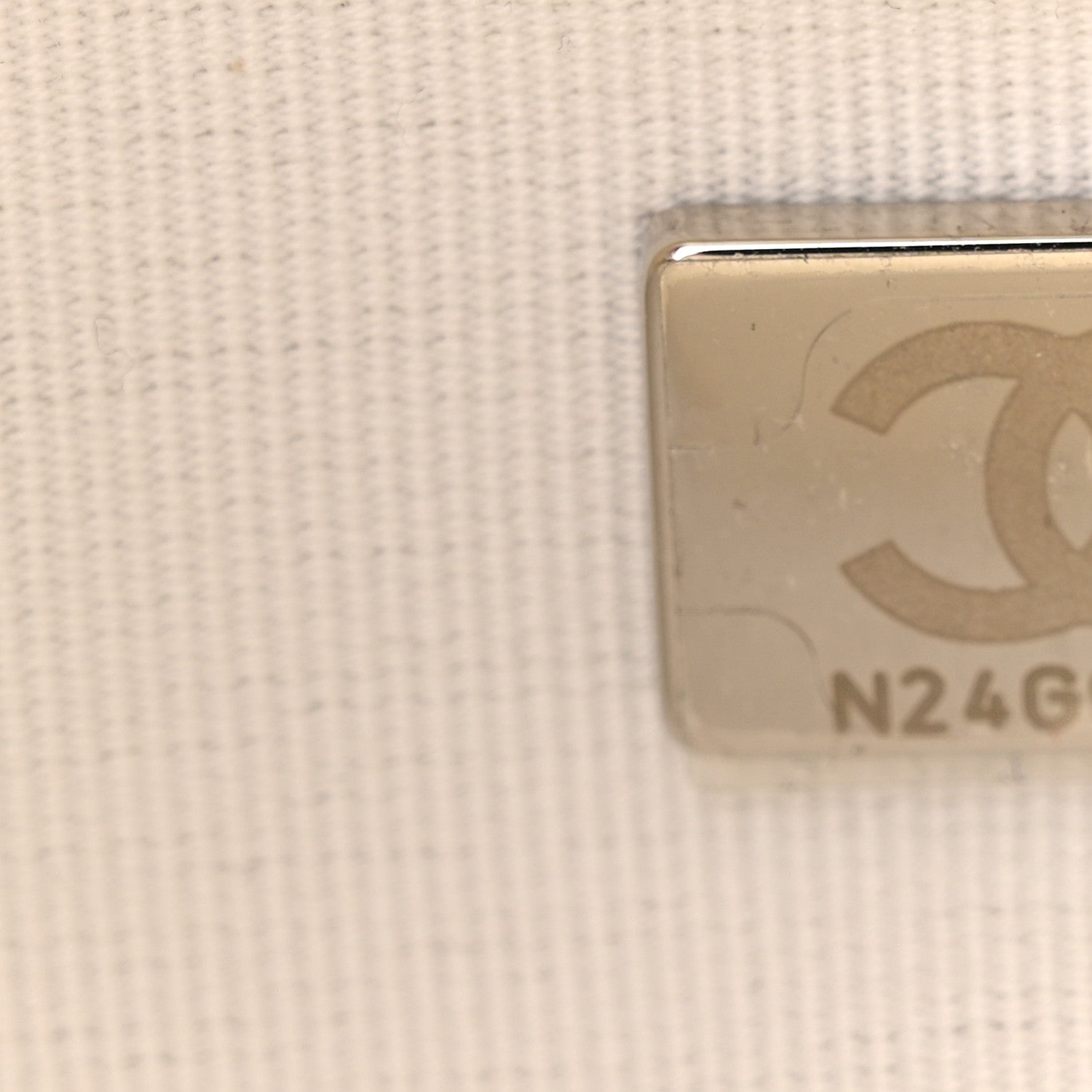 Chanel Printed Lambskin Logo CC Envelope Clutch With Chain White 7 of 10