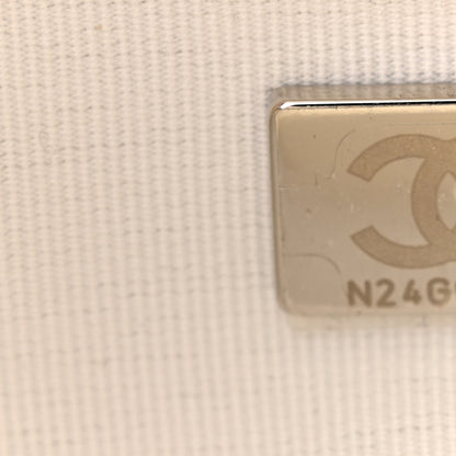 Chanel Printed Lambskin Logo CC Envelope Clutch With Chain White 7 of 10