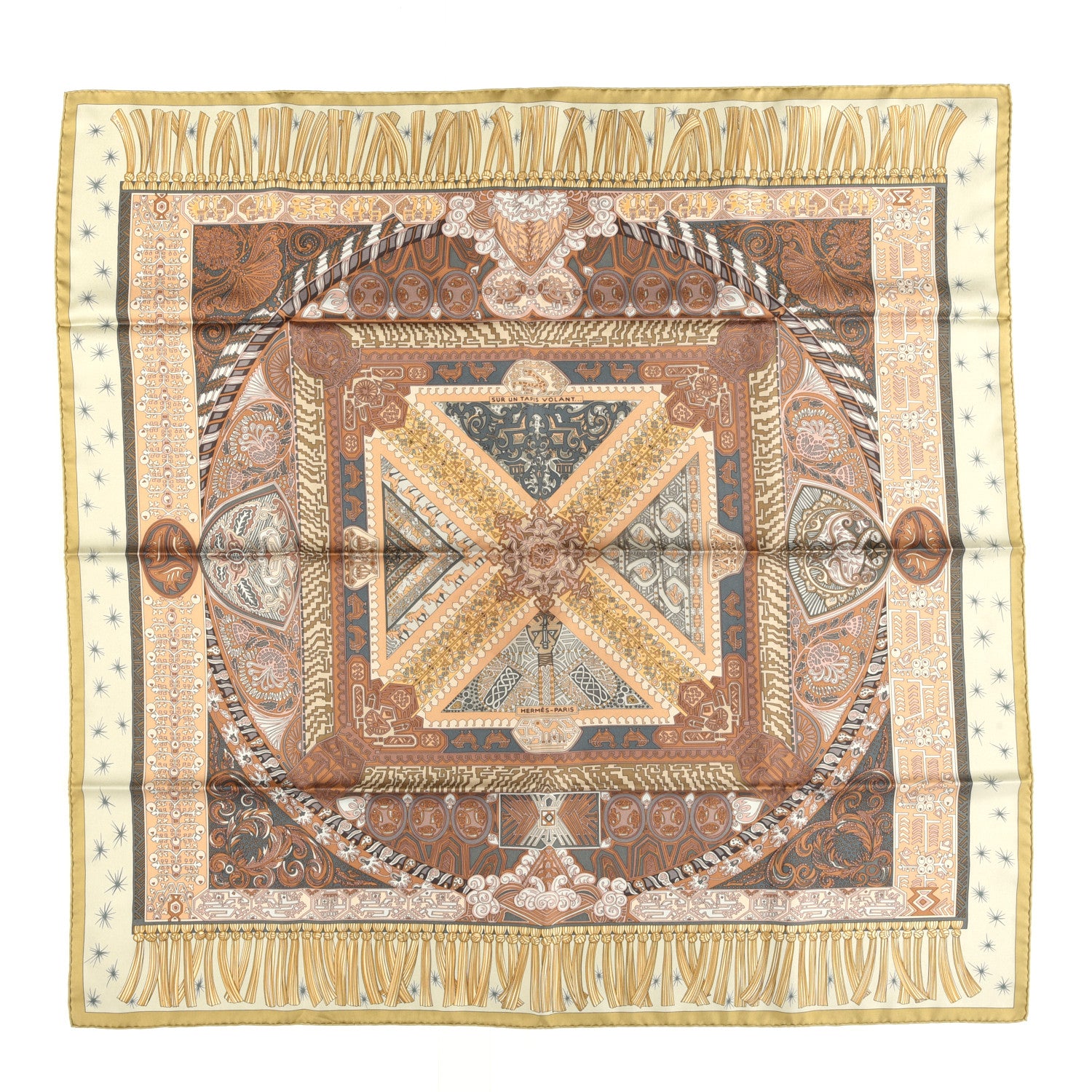 Hermes Silk Sur Un Tapis Volant Scarf 90 1 of 4
