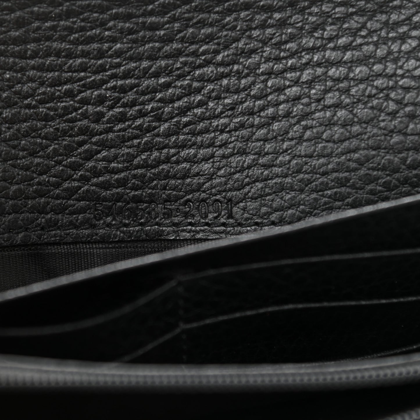 Calfskin Petite GG Marmont Wallet Chain Bag Black