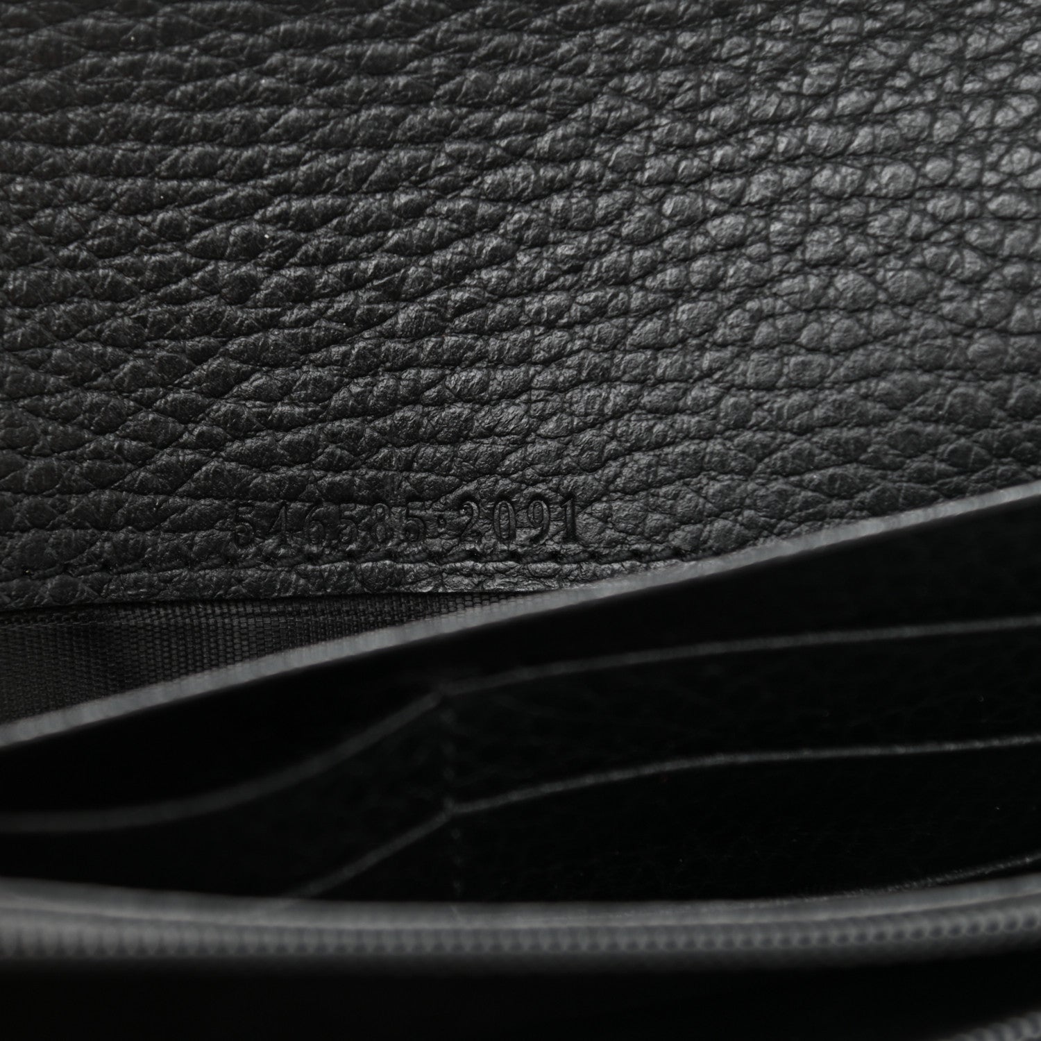Gucci Calfskin Petite GG Marmont Wallet Chain Bag Black 6 of 10