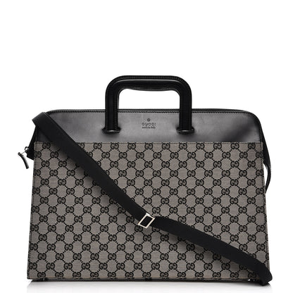Gucci Monogram Briefcase Black 1 of 12