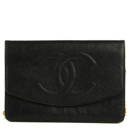 Chanel Caviar Timeless CC Wallet on Chain WOC Black 1 of 17