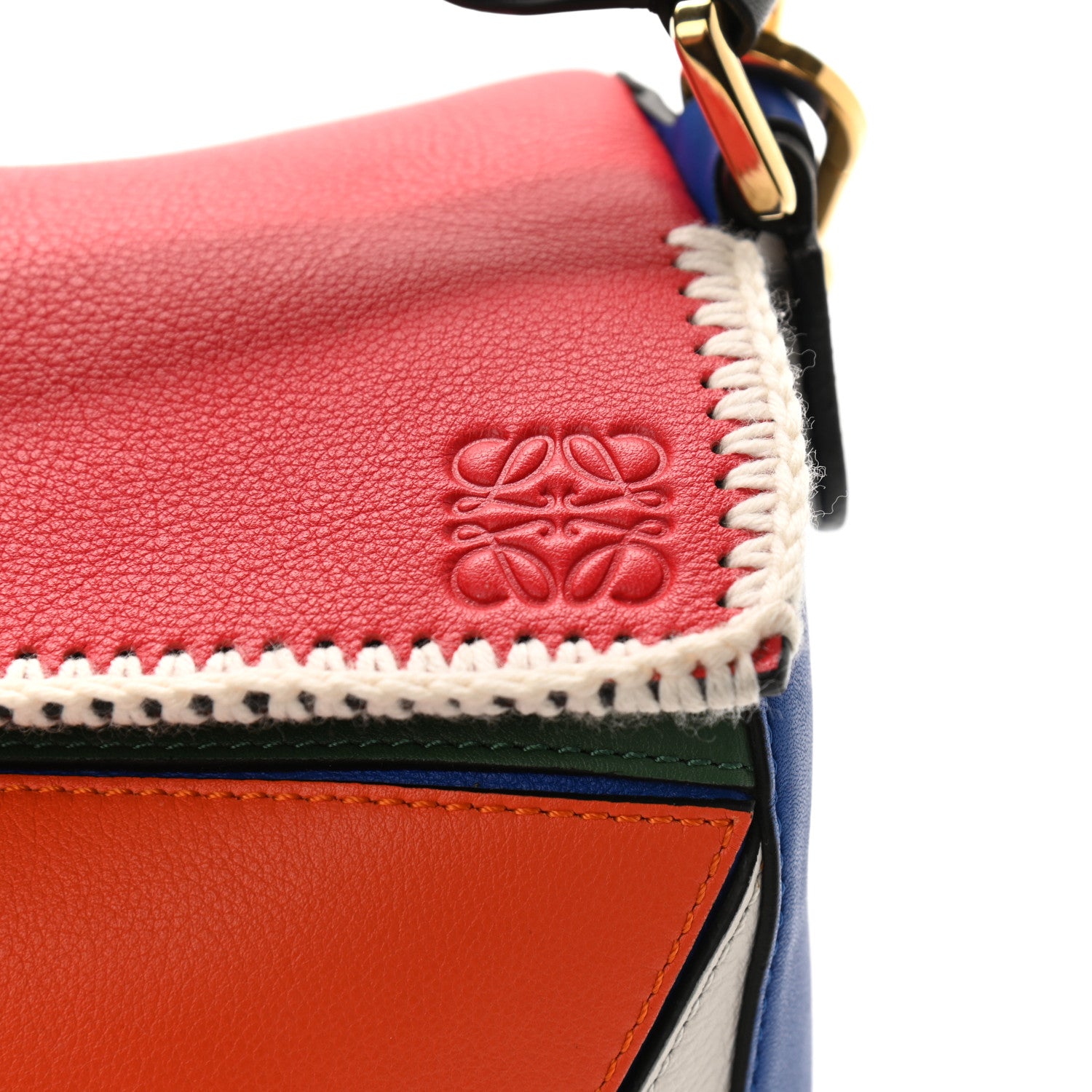 Loewe Calfskin Medium Patchwork Puzzle Bag Multicolor 8 of 11