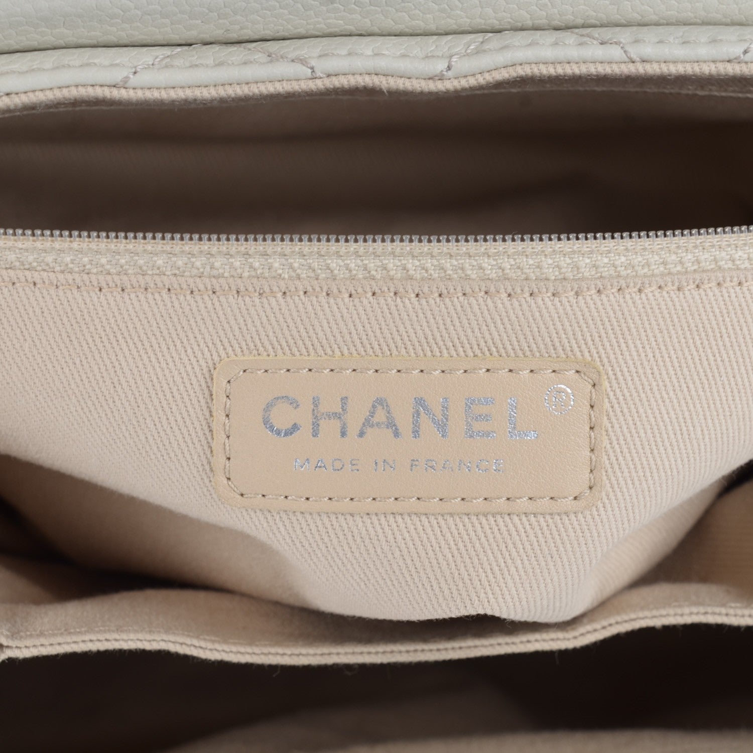 Chanel Caviar Quilted Timeless Accordion Flap Dark White 8 of 11
