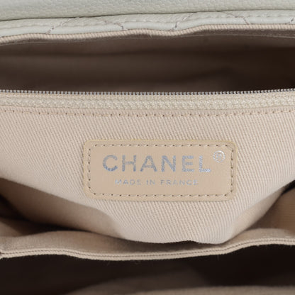 Chanel Caviar Quilted Timeless Accordion Flap Dark White 8 of 11