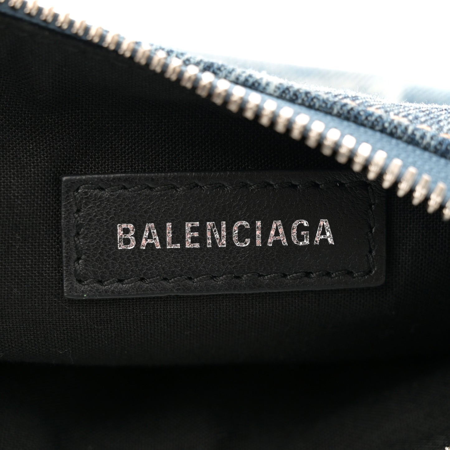 Denim BB Monogram Le Cagole Shoulder Bag XS Blue