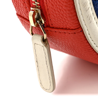 Chanel Caviar Quilted Round Filigree Crossbody Blue White Red 12 of 12