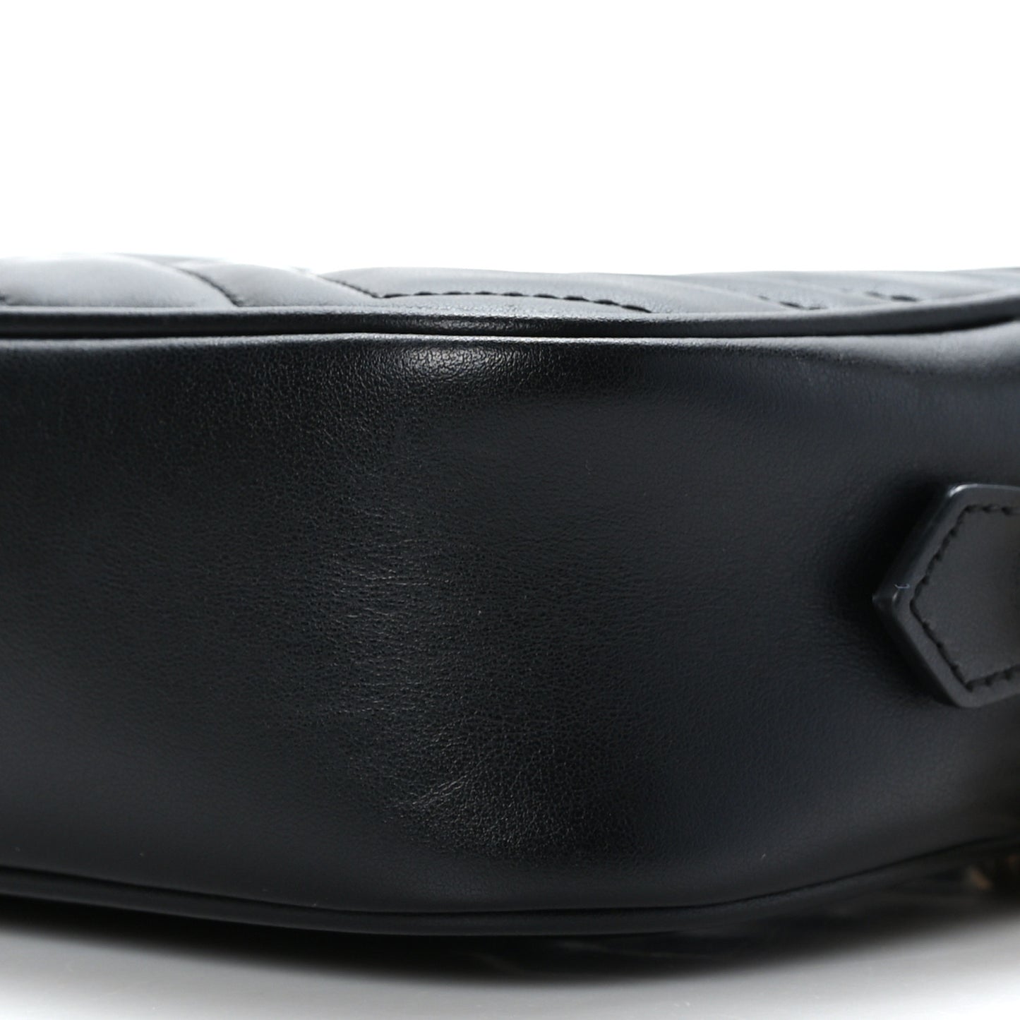 Calfskin Matelasse Mini GG Marmont Chain Shoulder Bag Black
