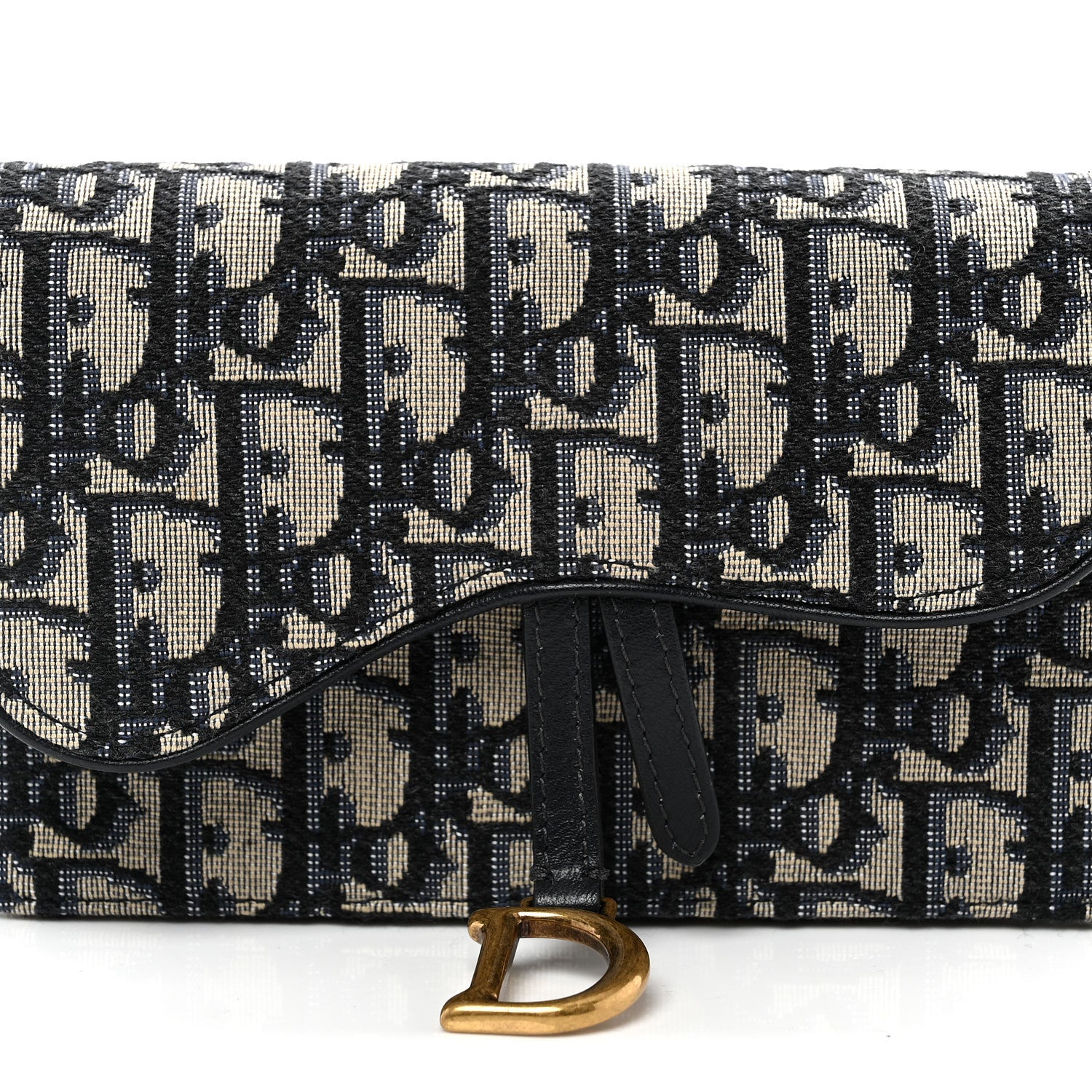 Christian Dior Oblique Saddle Belt Bag Blue 8 of 10