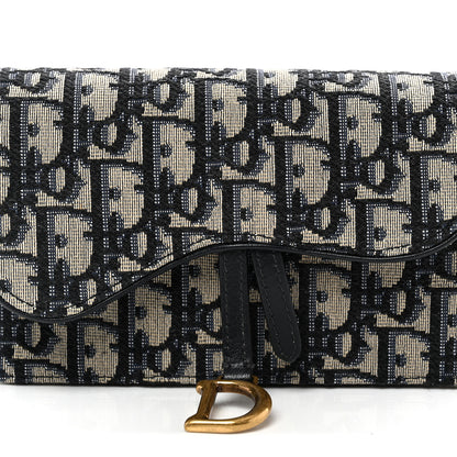Christian Dior Oblique Saddle Belt Bag Blue 8 of 10