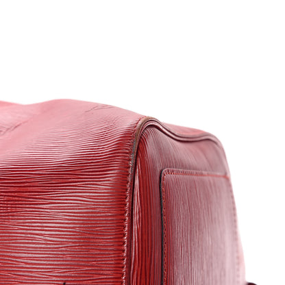 Louis Vuitton Epi Keepall 55 Castillan Red 22 of 26