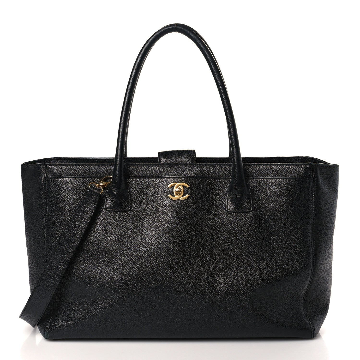 Chanel Calfskin Cerf Executive Shopper Tote Black 3 of 10