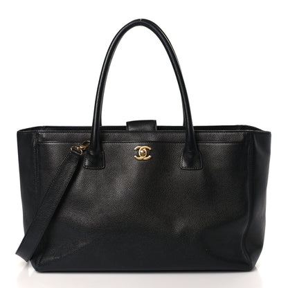 Chanel Calfskin Cerf Executive Shopper Tote Black 3 of 10