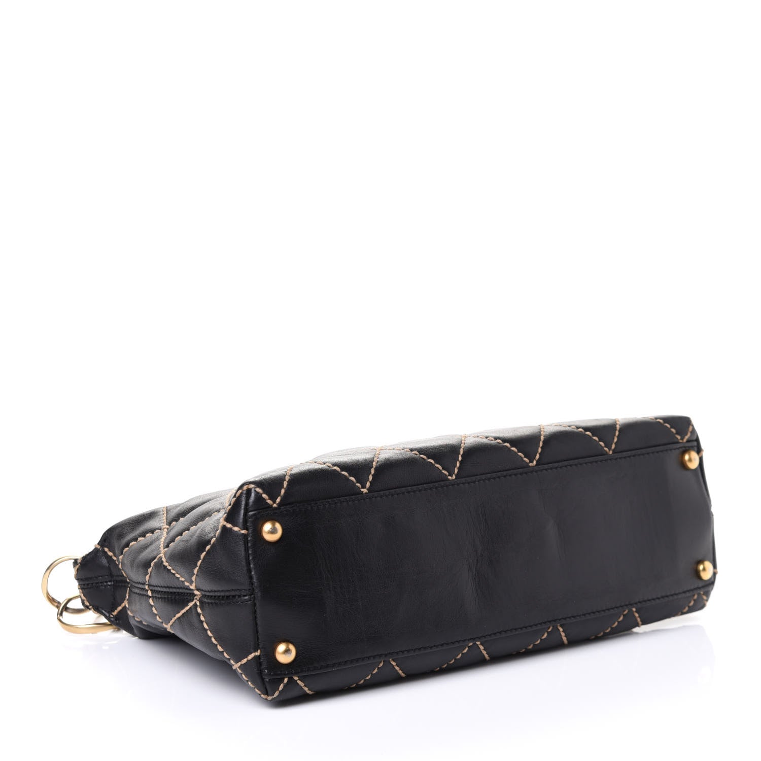 Chanel Calfskin Wild Stitch Hobo Black 3 of 5