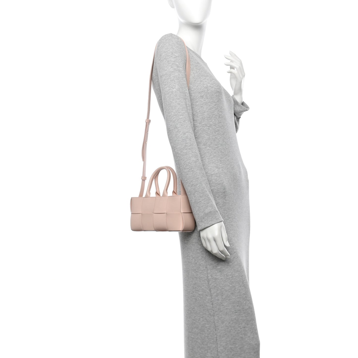 Nappa Maxi Intreccio Mini Arco East West Tote Lotus