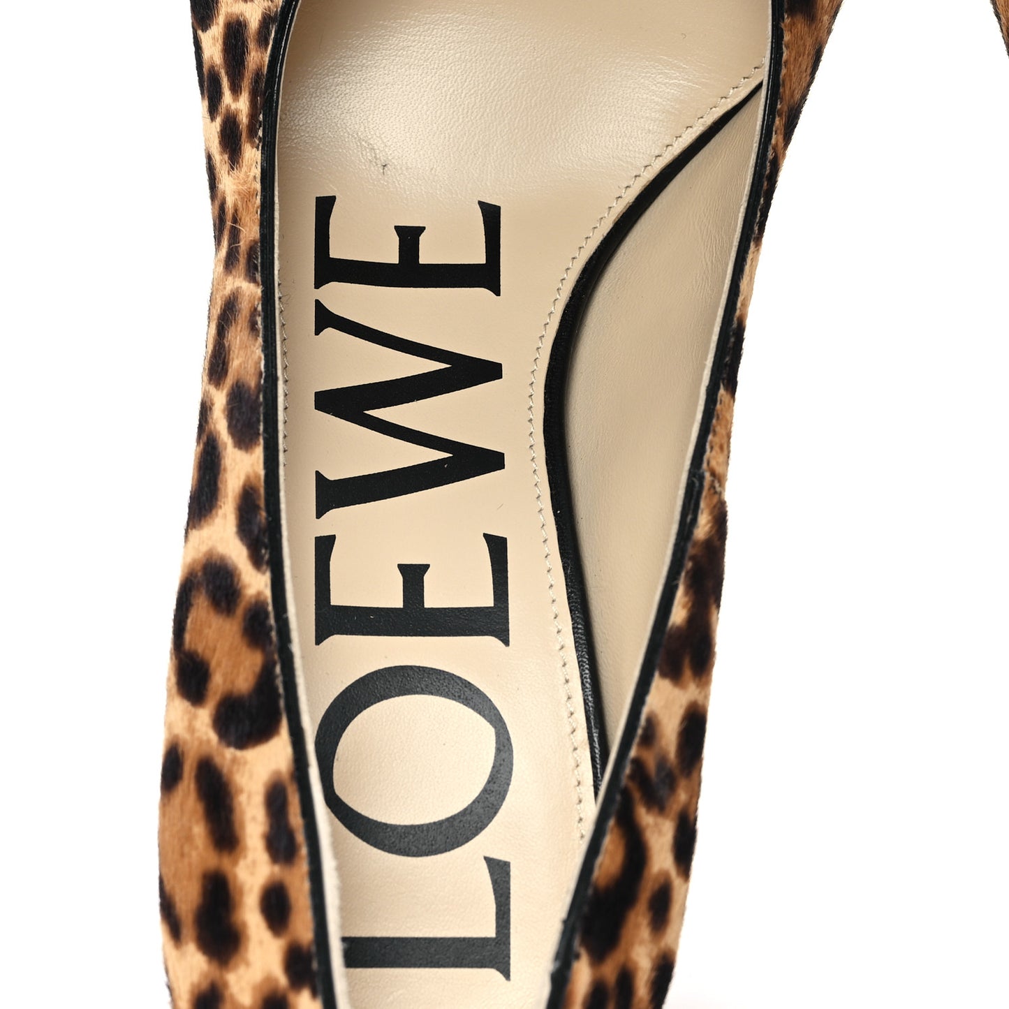 Calf Hair Leopard Print Calle Pumps 36