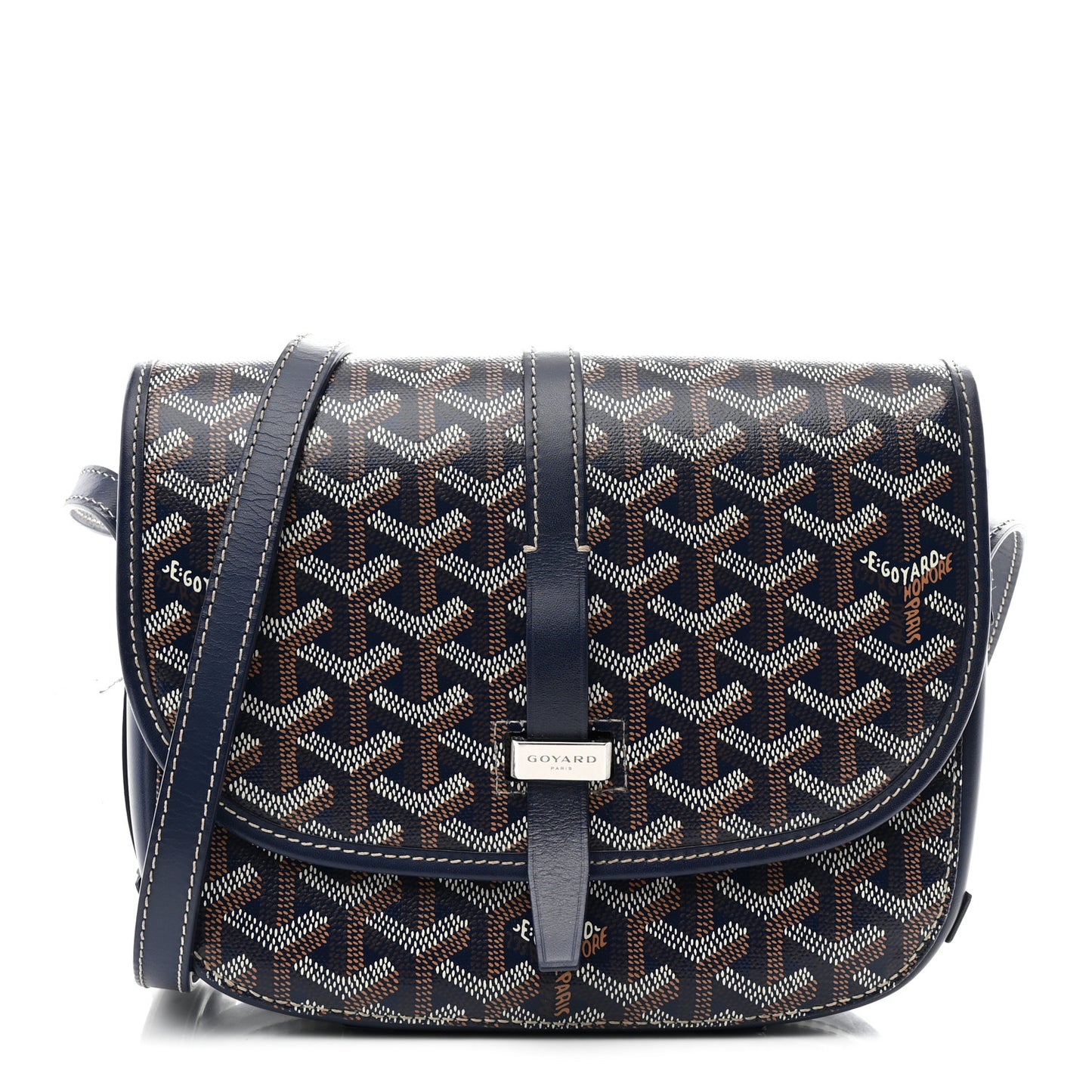 Goyardine Belvedere II PM Messenger Bag Navy