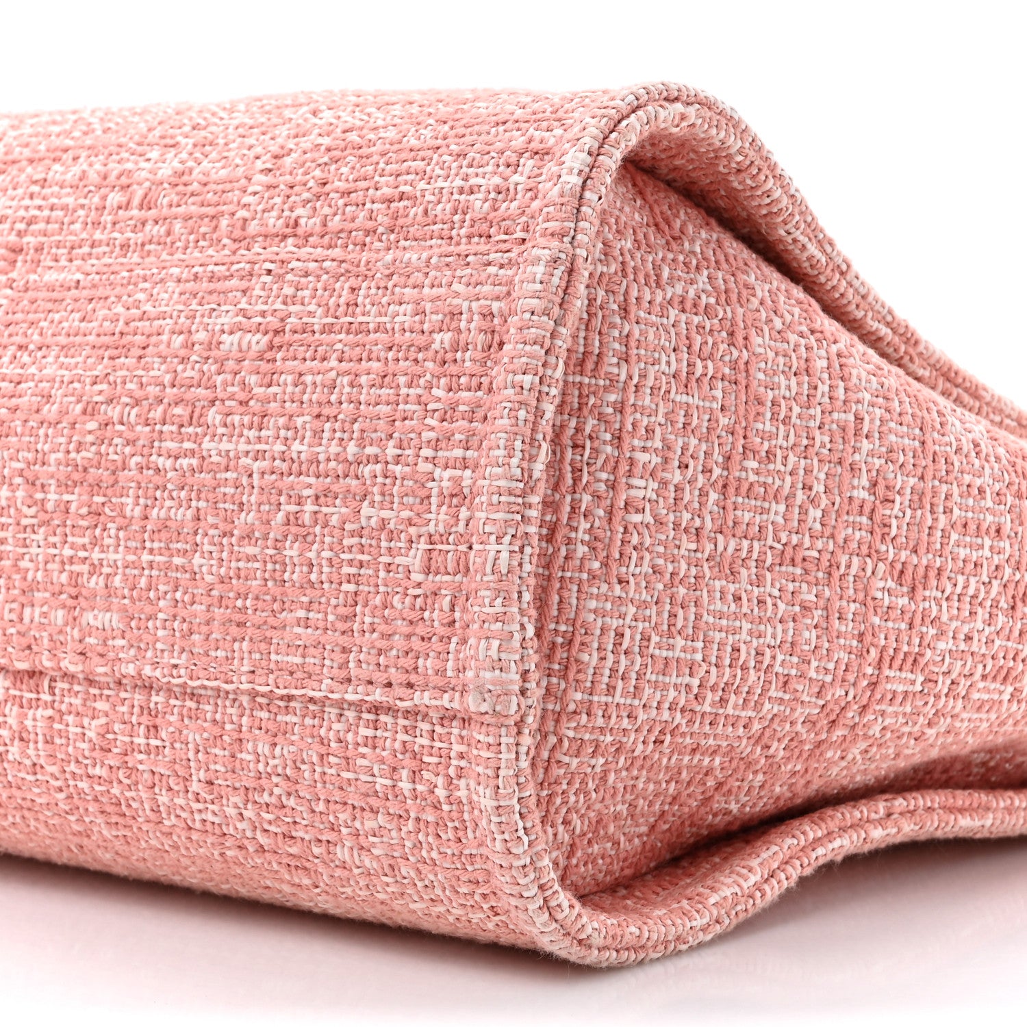 Chanel Lurex Boucle Small Deauville Tote Pink 9 of 10