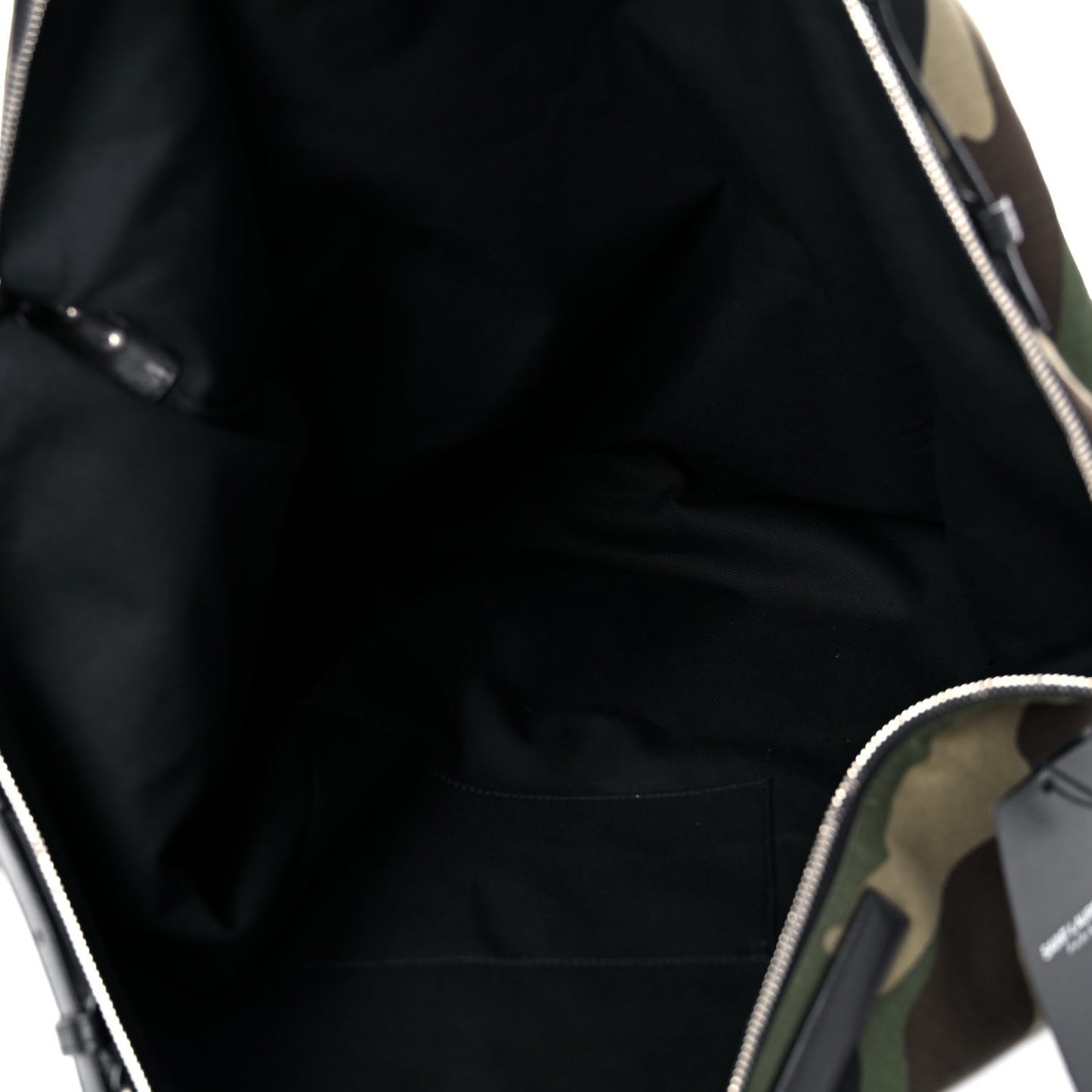Gabardine Camouflage Large Convertible ID Bag Black Green