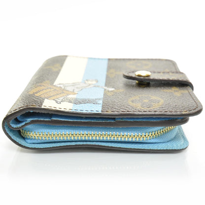 Louis Vuitton Monogram Groom Compact Zip Wallet Blue 4 of 7