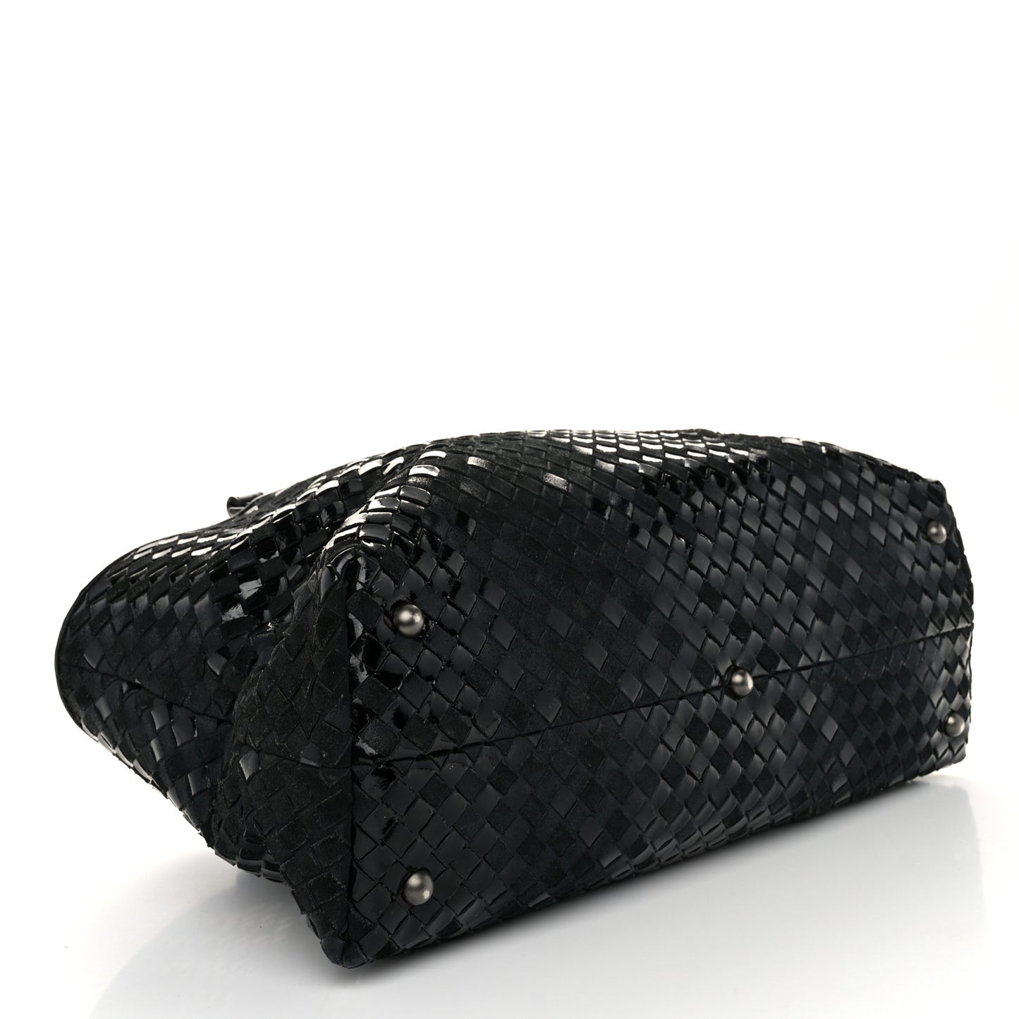 Intrecciato Rugiada Vintaga Medium Shopper Black