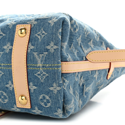 Louis Vuitton Monogram Denim CarryAll MM Blue 9 of 9
