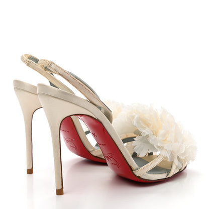 Christian Louboutin Crepe Tsarouchi 100 Sandals 35 Ivory White 4 of 8