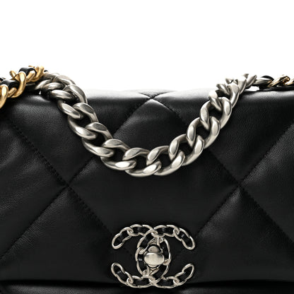 Chanel Lambskin Quilted Medium Chanel 19 Flap Black 8 of 13