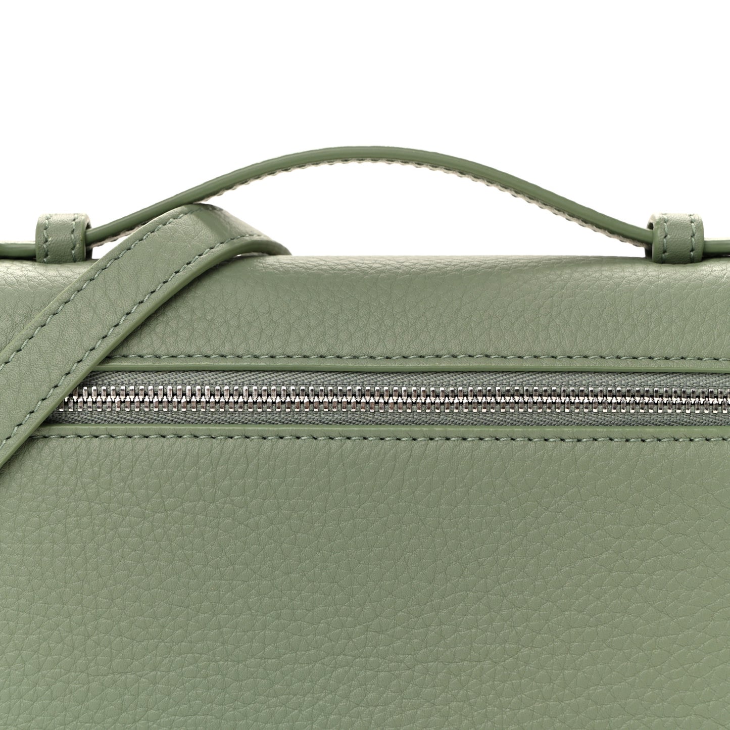 Grained Calfskin L19 Extra Pocket Pouch Sage Brush Leaves