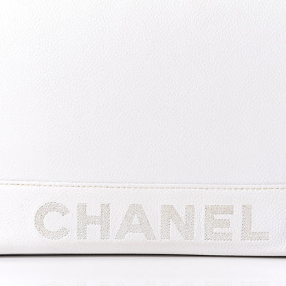 Chanel Caviar Flap Shoulder Bag White 12 of 13
