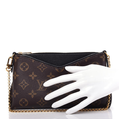 Louis Vuitton Monogram Pallas Clutch Black 2 of 11