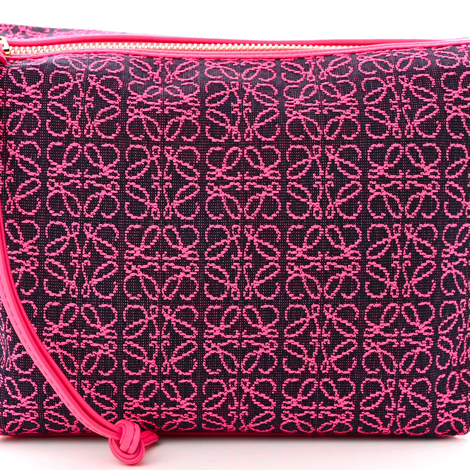 Loewe Jacquard Anagram Calfskin Small Cubi Bag Pink 8 of 10