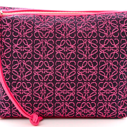 Loewe Jacquard Anagram Calfskin Small Cubi Bag Pink 8 of 10